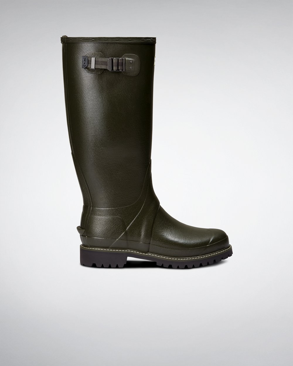 Mens Hunter Wide Fit Rain Boots Dark Olive - Balmoral - 7635849-OF